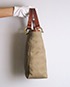 Mulberry Bucket Bag, £30, Handbags, Green, Fabric/Leather, Bottom view